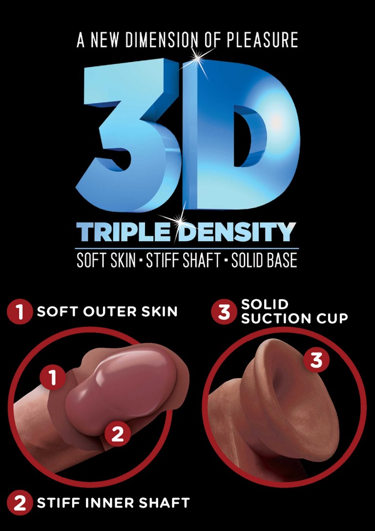 The King Cock Plus 6" Triple Density Cock is made of ne... King Cock - Triple Density Cock 6" - Brown photo-3