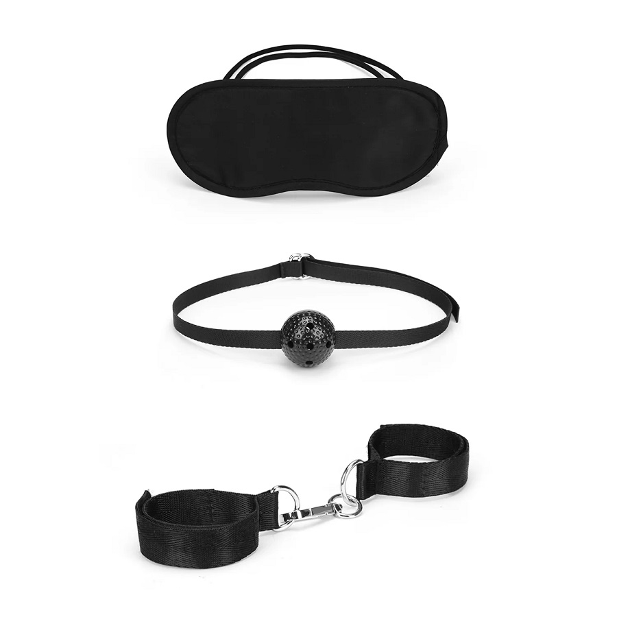 Small size Pocket Play 3pcs bondage kit is 5*5*11cm, very sp... Liebe Seele - Pocket Play Bondage Set - Black photo-2