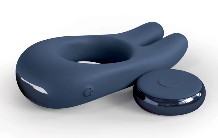 High-tech pleasure meets intuitive design with our vibrating... JimmyJane - Deimos Vibro Ring - Blue photo-3