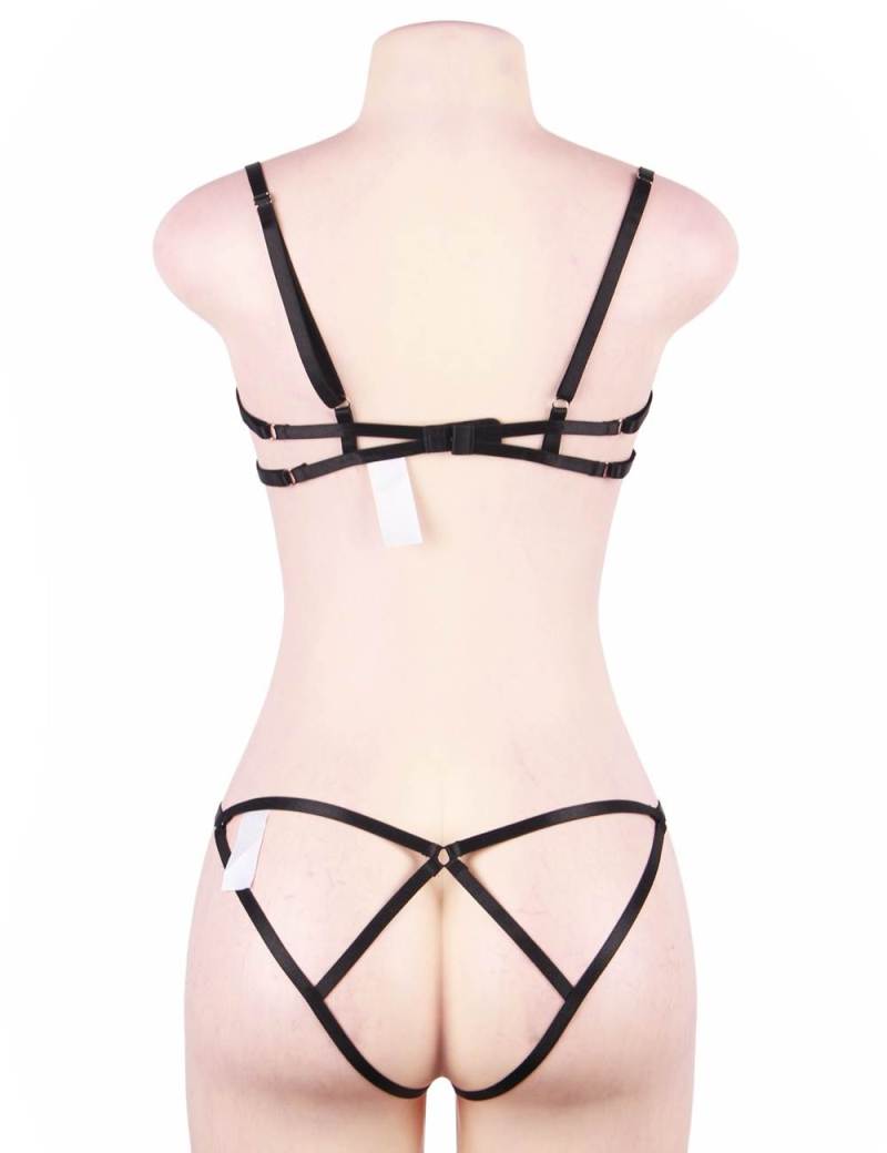 Elegant Embroidery Fashion Bra Set with Underwire
Material&... Ohyeah - Fashion Underwire Set - Black - XL photo-6