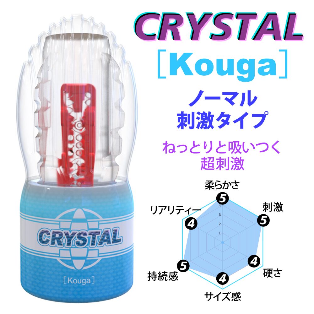 Super stimulating that sticks to you.
Normal stimulation typ... Crystal - Kouga Masturbator - Blue photo-3