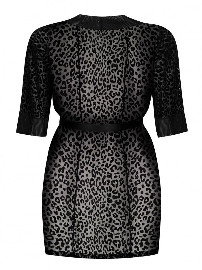 A black peignoir with a sexy cut is definitely a must have i... Obsessive - Jagueria Peignoir - Black - 4XL/5XL photo-8