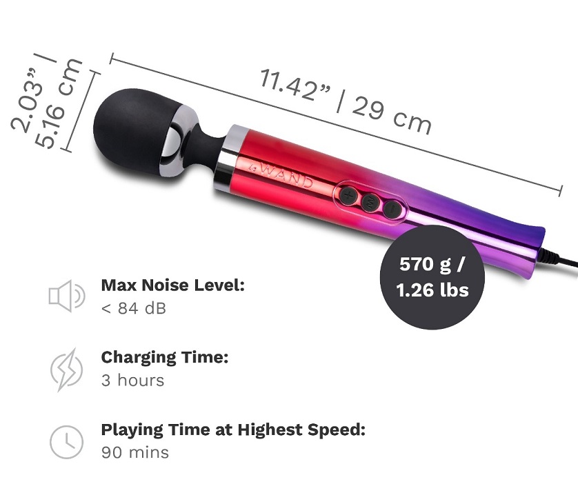 Experience the enhanced version of the acclaimed Le Wand Die... Le Wand - Die Cast Plug-In Massager - Rainbow photo-10