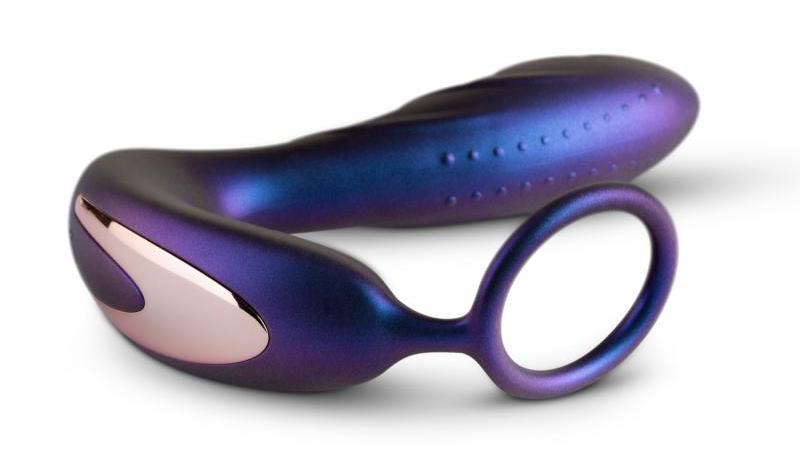 This elegant anal vibrator with cock ring from the Hueman co... Hueman - Black Hole Anal Vibe - Purple photo-2