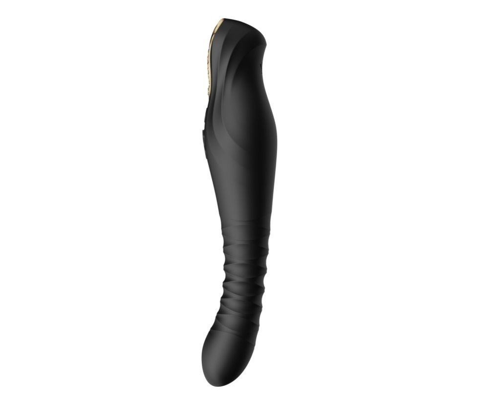 KING applies ZALO's breakthrough PowerThrust technology, org... Zalo - King APP Thrusting Vibrator - Obsidian Black photo-4