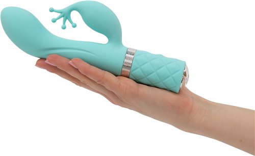 Pillow Talk - Kinky 兔子震動器 - 藍綠色 照片
