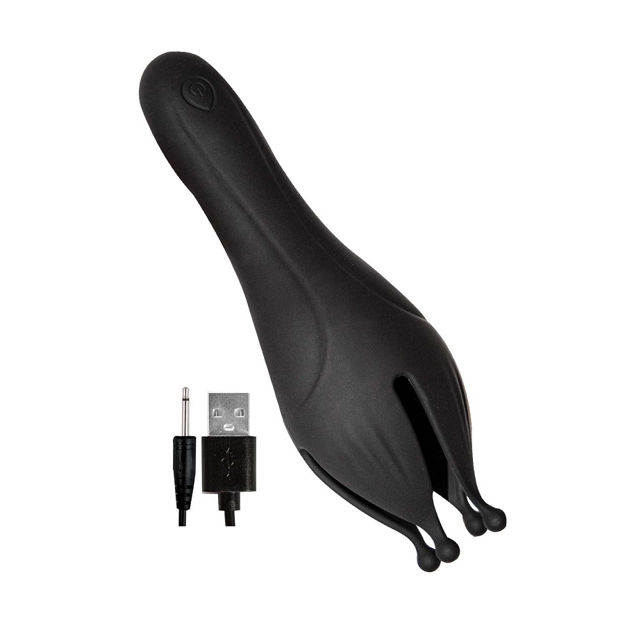 A flicking tongue paired with 10 suction and vibration patte... Nasstoys - Enchancer Blowjob Stroker - Black photo-4