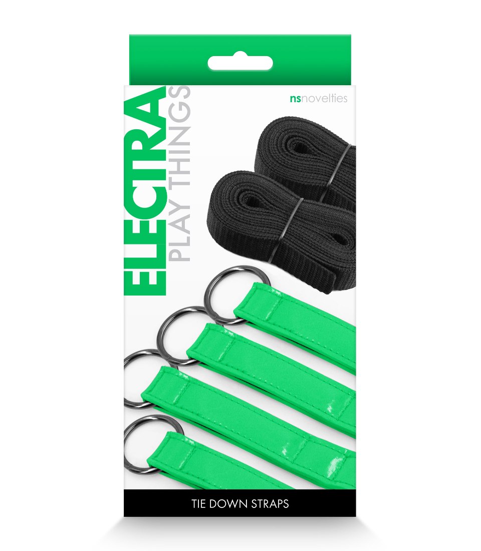 Wrap it, tie it, make it look so sexy. With Electra play thi... NS Novelties - Electra Bed Restraint Straps - Green photo-2