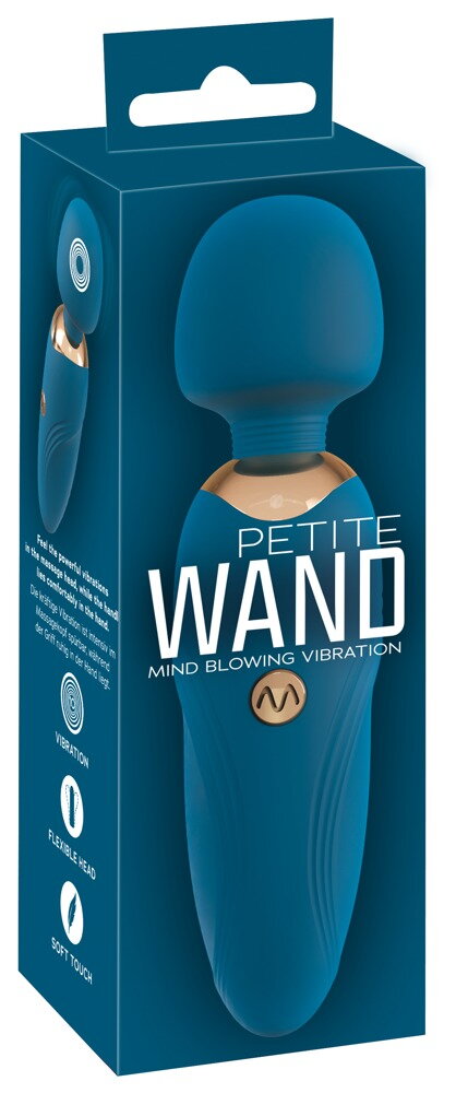Super handy Petite Wand from You2Toys in a stylish grooved d... You2Toys - Petite Mini Wand Massager - Blue photo-11