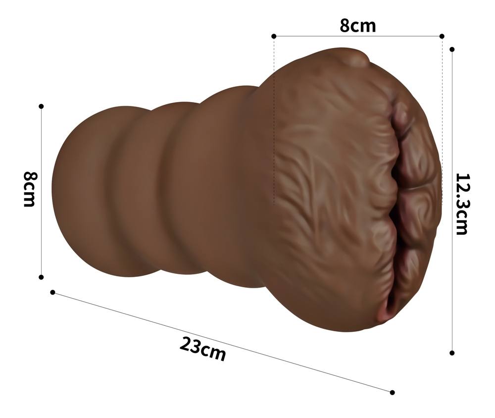 Highly detailed and expertly hand crafted, this realistic al... Lovetoy - Alien's Pie Masturbator #3 - Brown photo-10