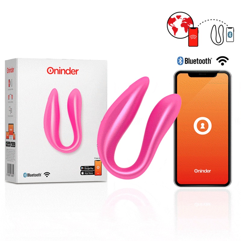 ONINDER DOUBLE PLEASURE, the best vibrator for couples. Why ... Oninder - Lisboa App Controlled Double Vibe - Pink photo-2