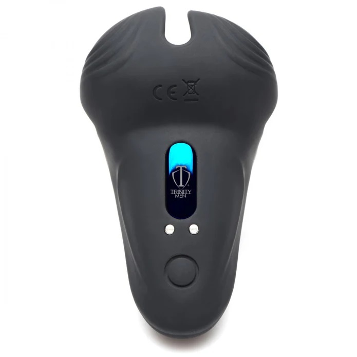 Give your balls a pleasant buzz with this Silicone Cock Ring... Trinity Vibes - Taint Stim Cock & Ball Ring - Black photo-8