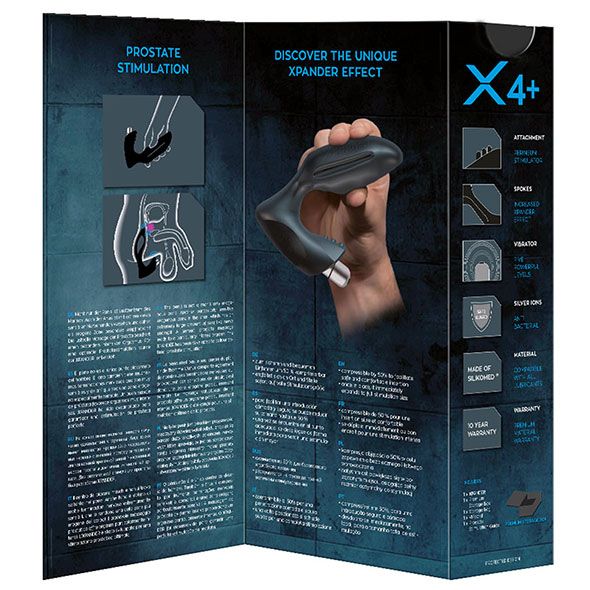 With the X4+ , entirely new dimensions of prostate stimulati... Joy Division - Rechargeable Anal Xpander X4 - Black - S photo-5