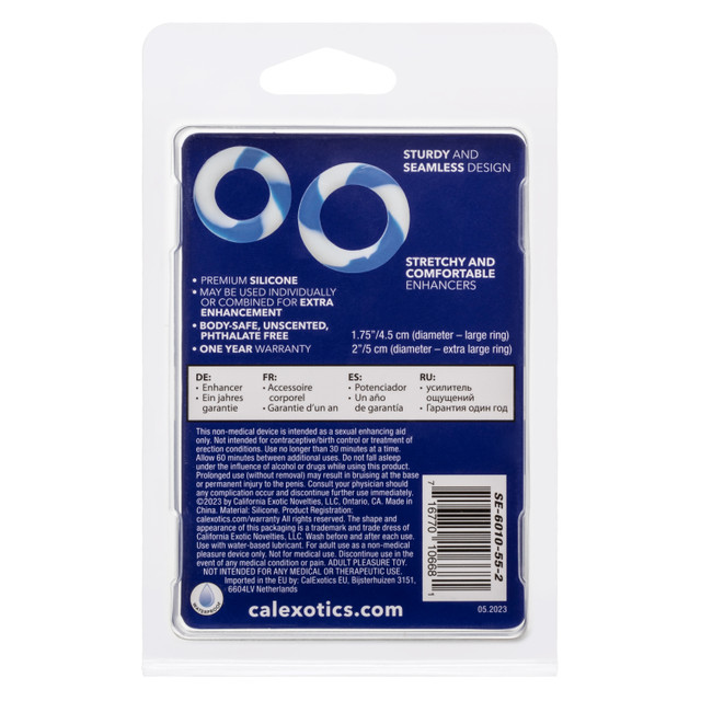 Introducing the Admiral 2 Ring Set, a versatile set of premi... CEN - Admiral Cock Ring Set - Blue photo-8