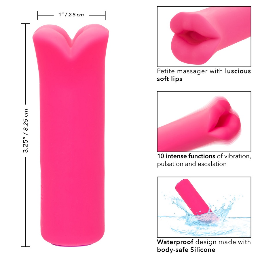 No matter where your travels take you, enjoy a little ‘me ti... CEN - Kyst Lips Mini Massager - Pink photo-9