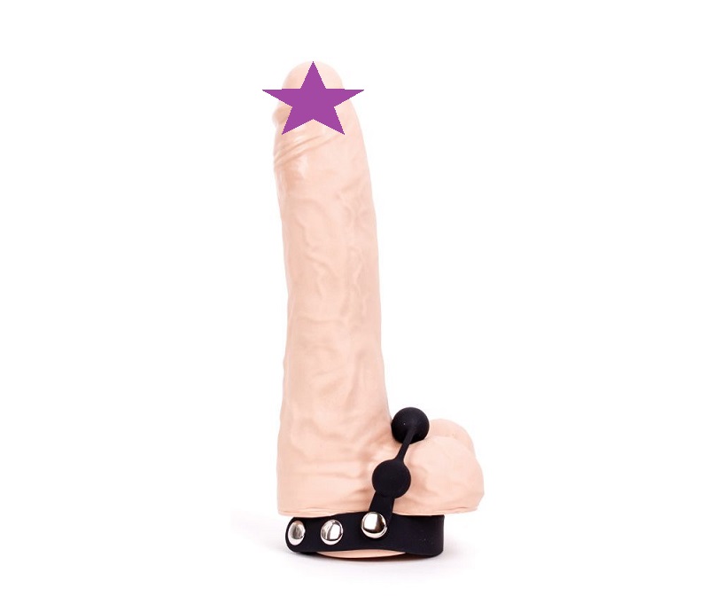 This flexible soft to the touch silicone Ballstretcher with ... Kiotos - Silicone Ball Stretcher - Black photo-2