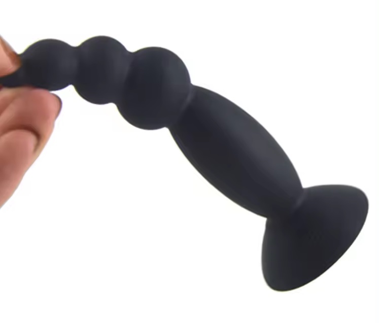 Silicone mini anal beads anal plug, environmental healthy, e... FAAK - Silicone Mini Anal Beads - Black photo-2