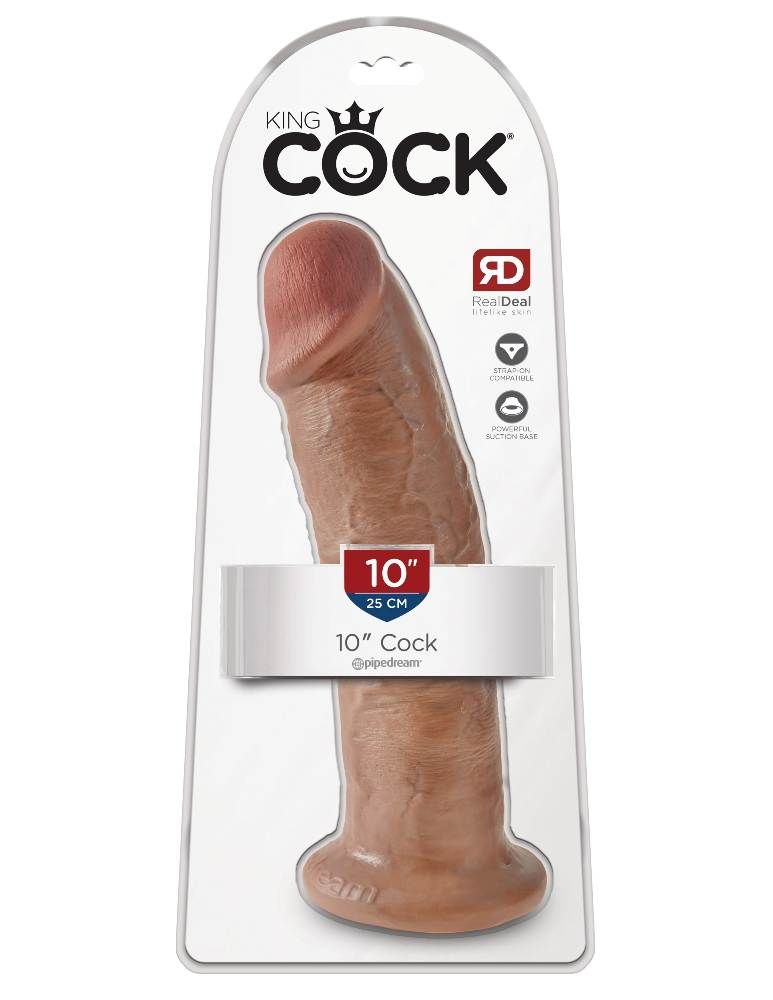 Do you want your first dildo to look and feel just like the ... King Cock - Cock 10″ - Caramel photo-7