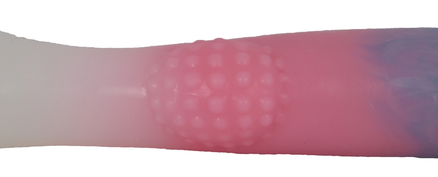 The simulated glans combined with the convex glans, the doub... FAAK - Convex Glans Double Dildo - Macaron photo-14