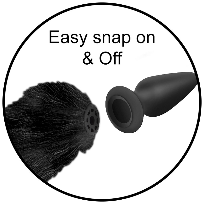 Tailz Snap-Ons are crafted for true animal roleplay enthusia... Tailz - Snap-On Fox Tail - Black photo-4
