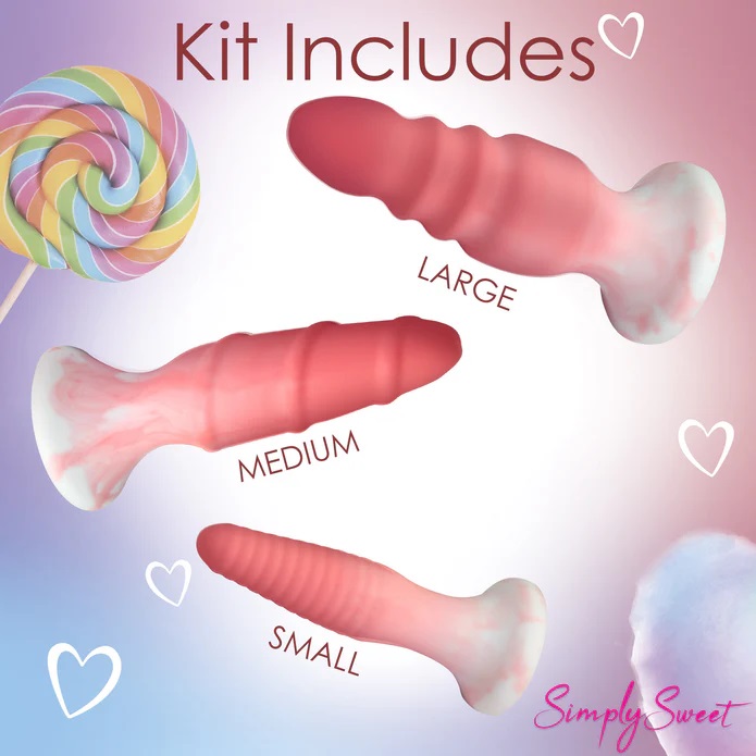 This set of three plugs gives you the best in variety of siz... Simply Sweet - Butt Plug Set 3 pcs - Pink photo-7