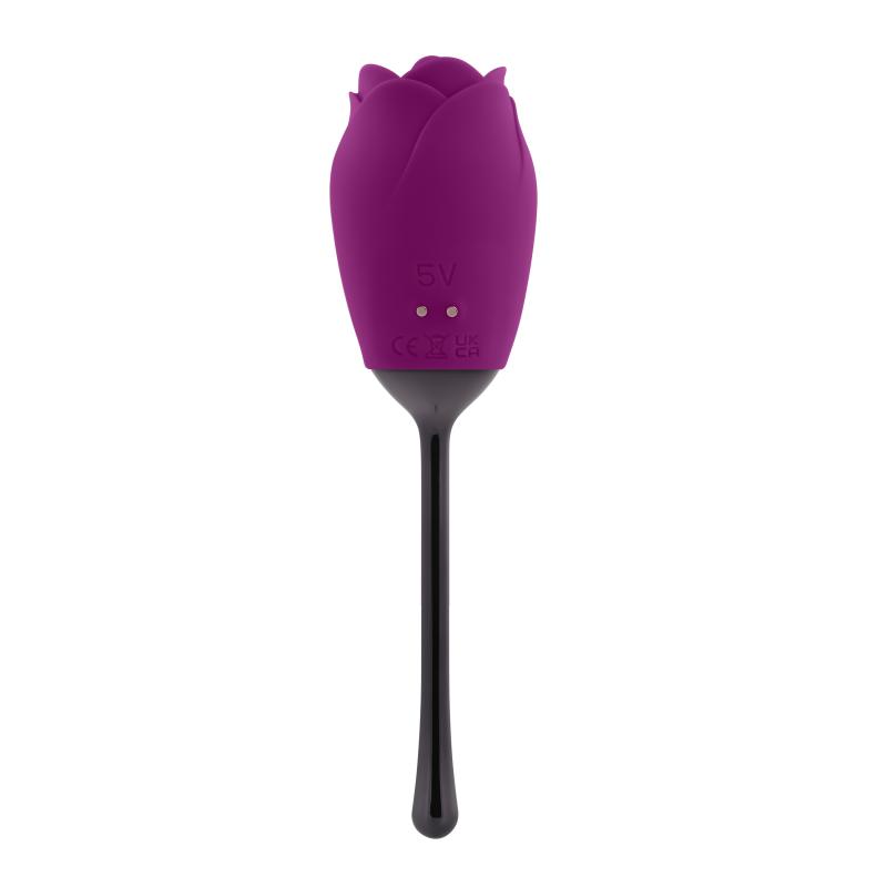 Your eyes aren't deceiving you. This rose is so beautifu... Playboy - Petal Vibrator - Purple/Black photo-6