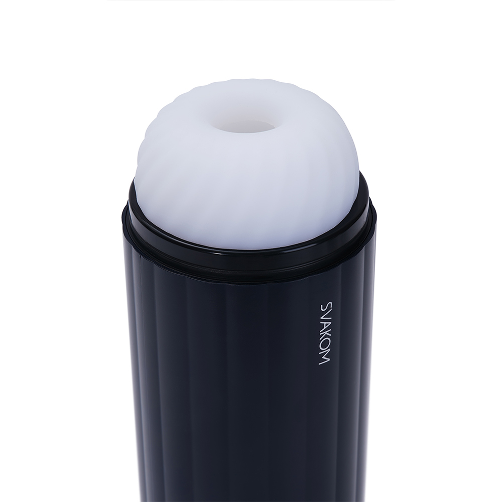 Stronger suction with real heat. The Sam Neo 2 Pro uses a he... SVAKOM - Sam Neo 2 Pro Interactive Heating Masturbator - Dark Blue photo-6