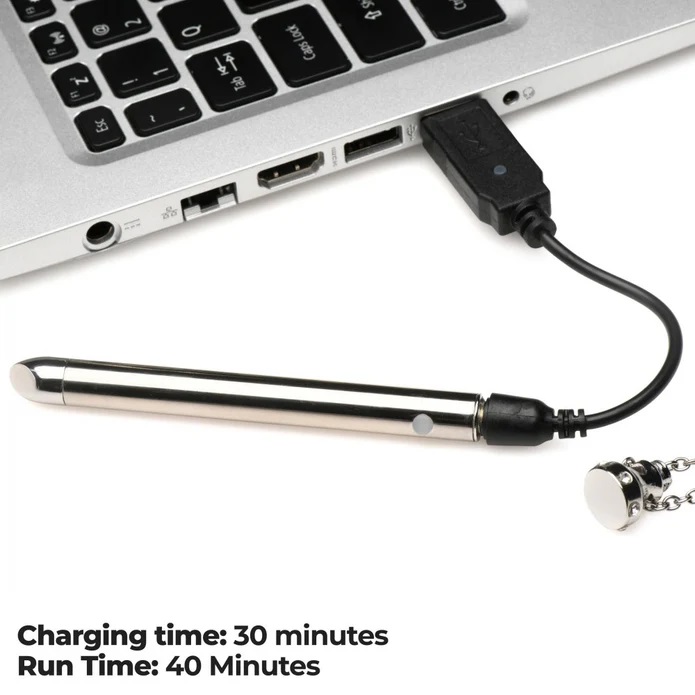 Dare to wear your favorite vibrator right around your neck! ... Charmed - 7X Vibro Necklace - Silver photo-8