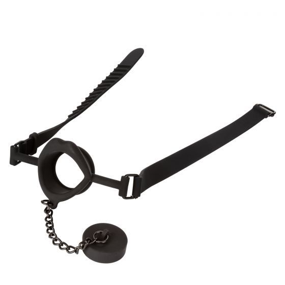CalExotics Scandal Silicone Stopper Gag is the ideal gag for... CEN - Scandal Silicone Stopper Gag - Black photo-4