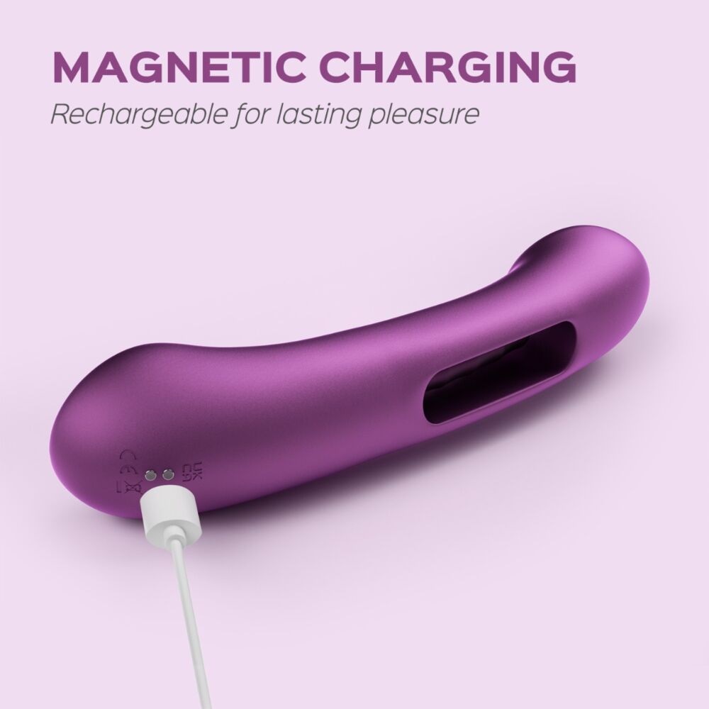 With its smooth design, TEMPO is eye-catching and pleasure-p... Honey Play Box - Tempo Sensing G-Spot App Vibrator - Purple photo-10