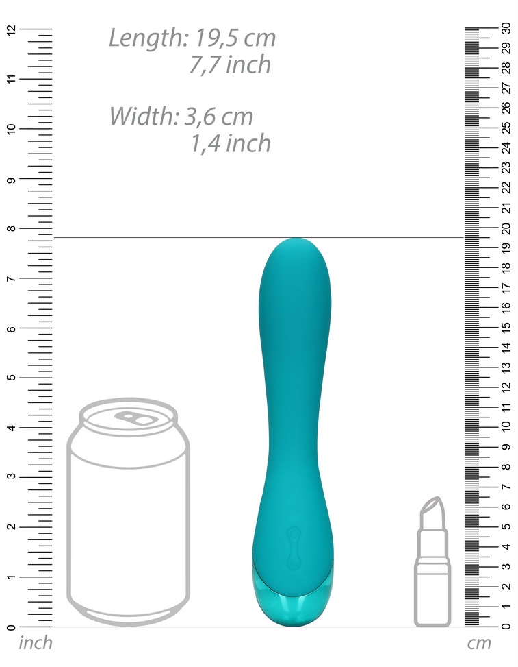 This colorful blue Smooth Silicone G-Spot Vibrator is unique... Loveline - Smooth G-Spot Vibrator - Teal Blue photo-8