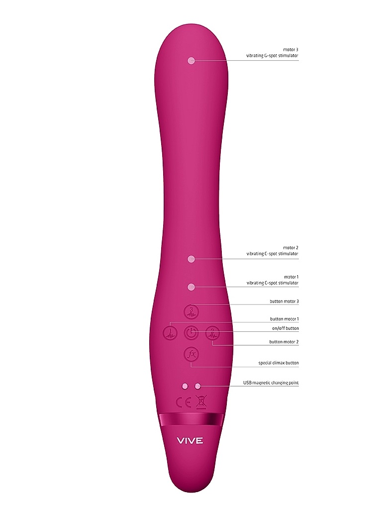 SUKI is one of the most Innovative and best vibrating strapl... Vive - Suki Strapless Rabbit Strap-On - Pink photo-7