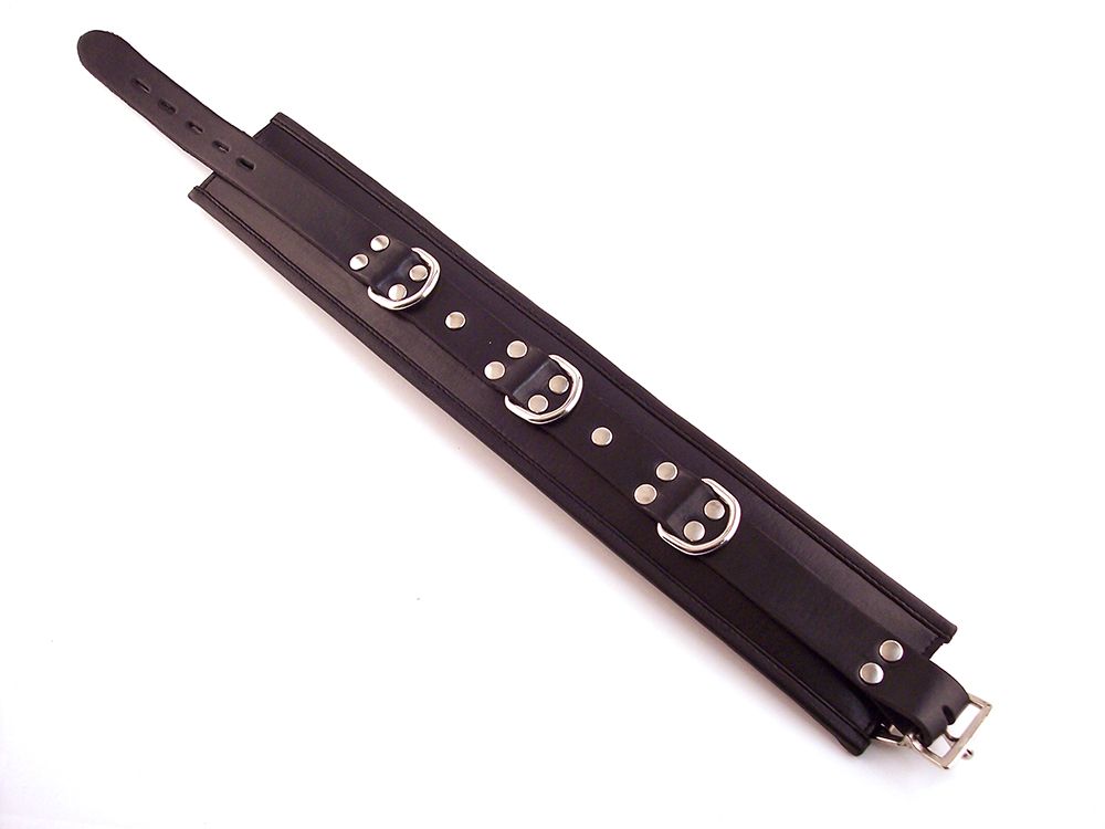 This luxury leather padded collar offers comfort with its so... Rouge - Leather Padded Collar - Black photo-4