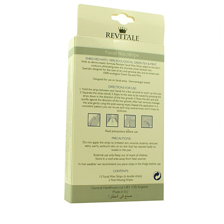 Revitale Facial Wax Strips 12pk
For Normal & Sensitive Skin... Revitale - Facial Wax Strips 12's photo-2