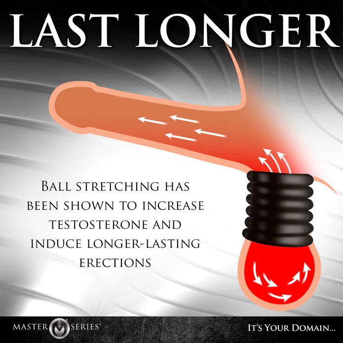 Enhance your pleasure and extend the duration of your play w... Master Series - Ball Stack Stretcher - Black photo-5