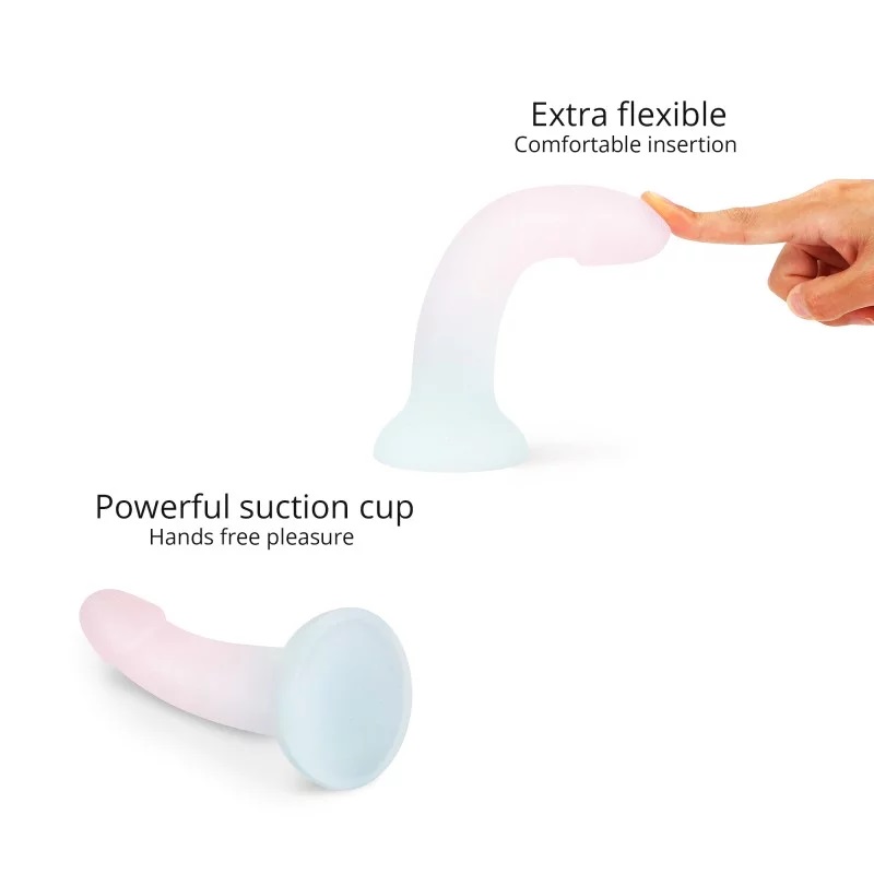 This new range of dildos, each one more fun and cutely kawai... Love to Love - Galactica Glitter Dildo - Light Pink photo-3
