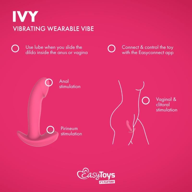 This Wearable Vibrator is perfect for stimulation of multipl... Easytoys - Ivy APP EasyConnect Wearable Vibe - Pink photo-3
