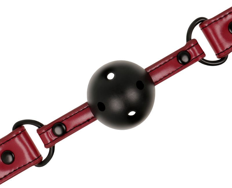 Fetish submisive collection introduces this perfect vegan le... Fetish Submissive - Dark Room Ball Gag - Red photo-2
