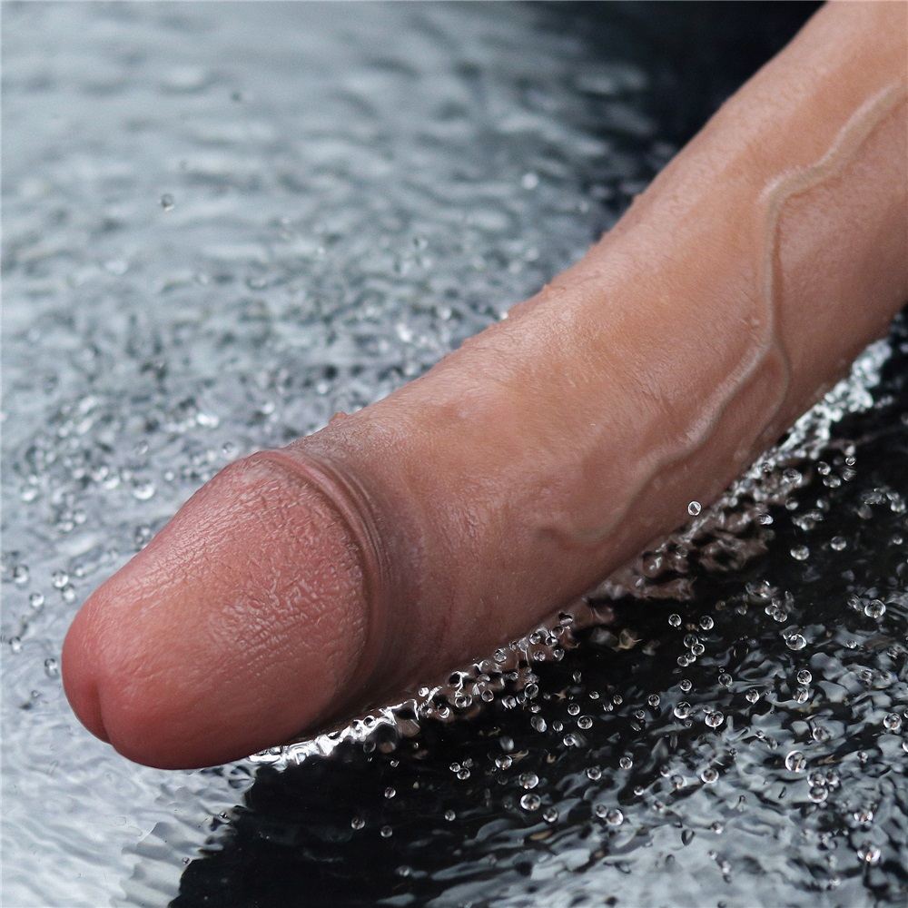 Boasting a lifelike realistic design, Lovetoy Real softer pl... Lovetoy - 11" Real Softee Vibro Dildo - Brown photo-11