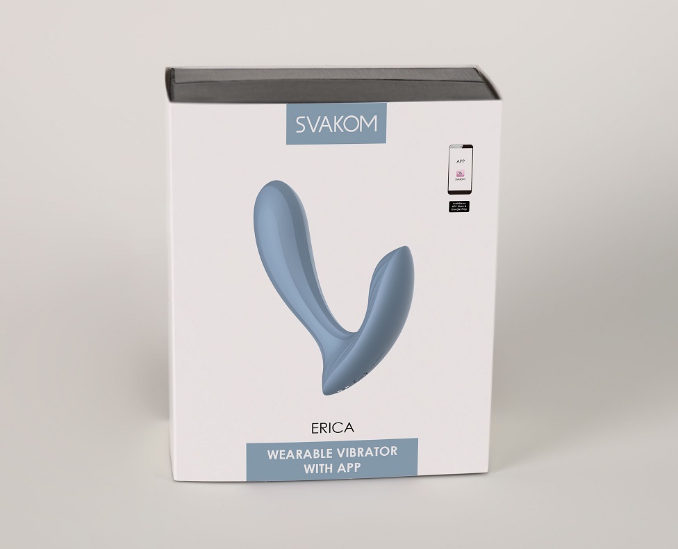 Everything rests at your fingertips. Connect with the SVAKOM... SVAKOM - Erica APP Wearable Vibrator - Dusty Blue photo-13