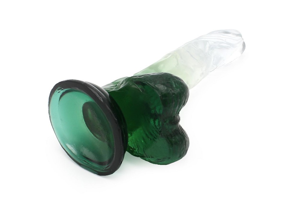 This special transparent dildo has an amazing color mix and ... Kiotos - Realistic Dildo 03 - Green photo-8