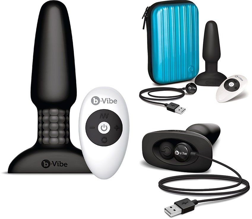 Meet the first premium butt plug to incorporate rotating bea... B-Vibe - Rimming Plug - Black photo-11