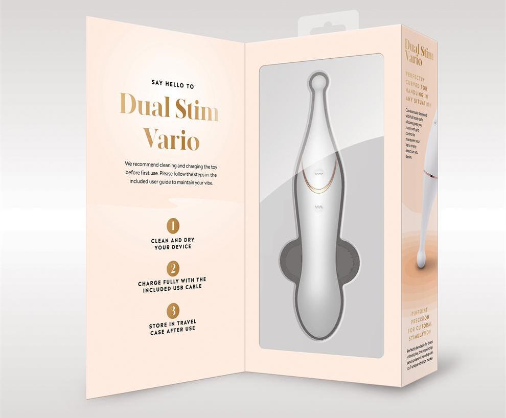 Vibe in the best of both worlds with the Bodywand Dual Stim ... Bodywand - Dual Stim Vario - White photo-5