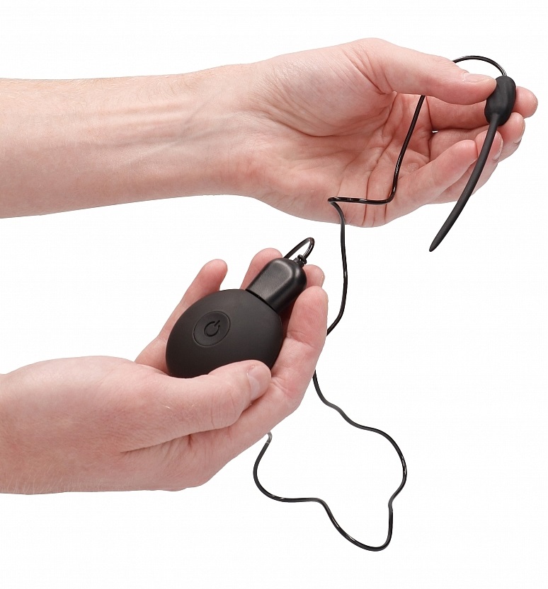 OUCH! Introduces a new line of toys for urethral explorers! ... Ouch - Vibro Urethral Plug w Remote - Black photo-2