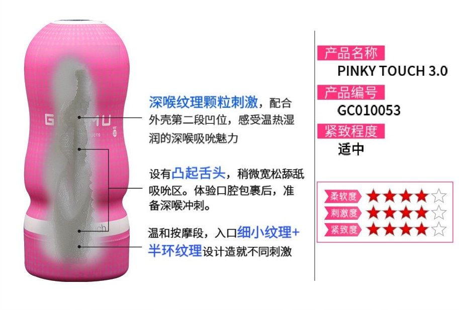 Japan GENMU Touch Series latest version 3.0, but also stimul... Genmu - Cozy Touch Ver 3.0 - Pink photo-7