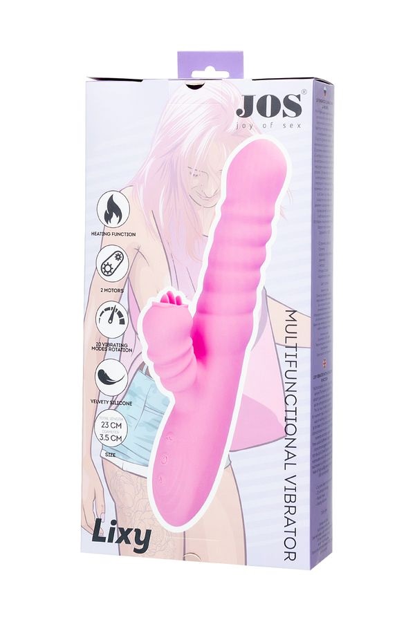 This rotating and heating rabbit vibrator has a unique clito... JOS - Lixy Up&Down Vibrator - Pink photo-14