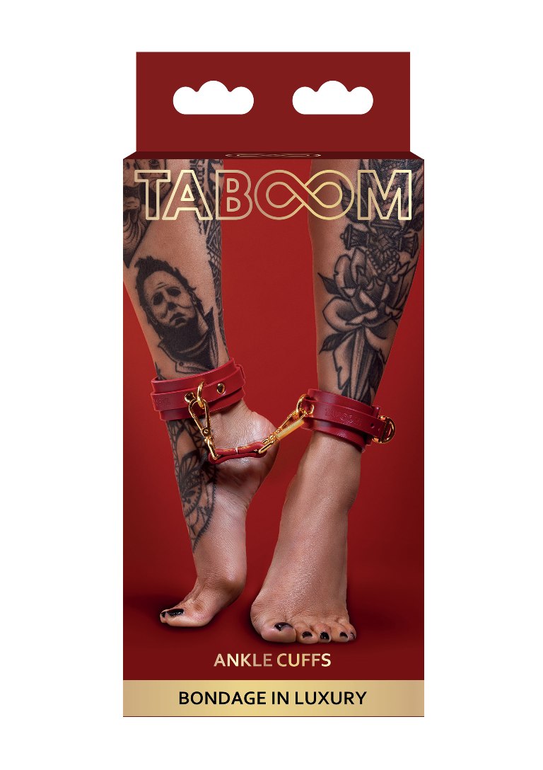 Tease and please with the luxurious and fashionable TABOOM A... Taboom - Ankle Cuffs - Red photo-5