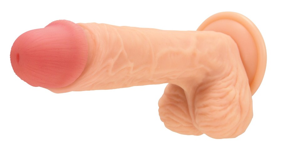 The dildo's exquisite hardness and hyper-realistic veins... NPG - Bendable Dildo 21cm - Skin photo-4