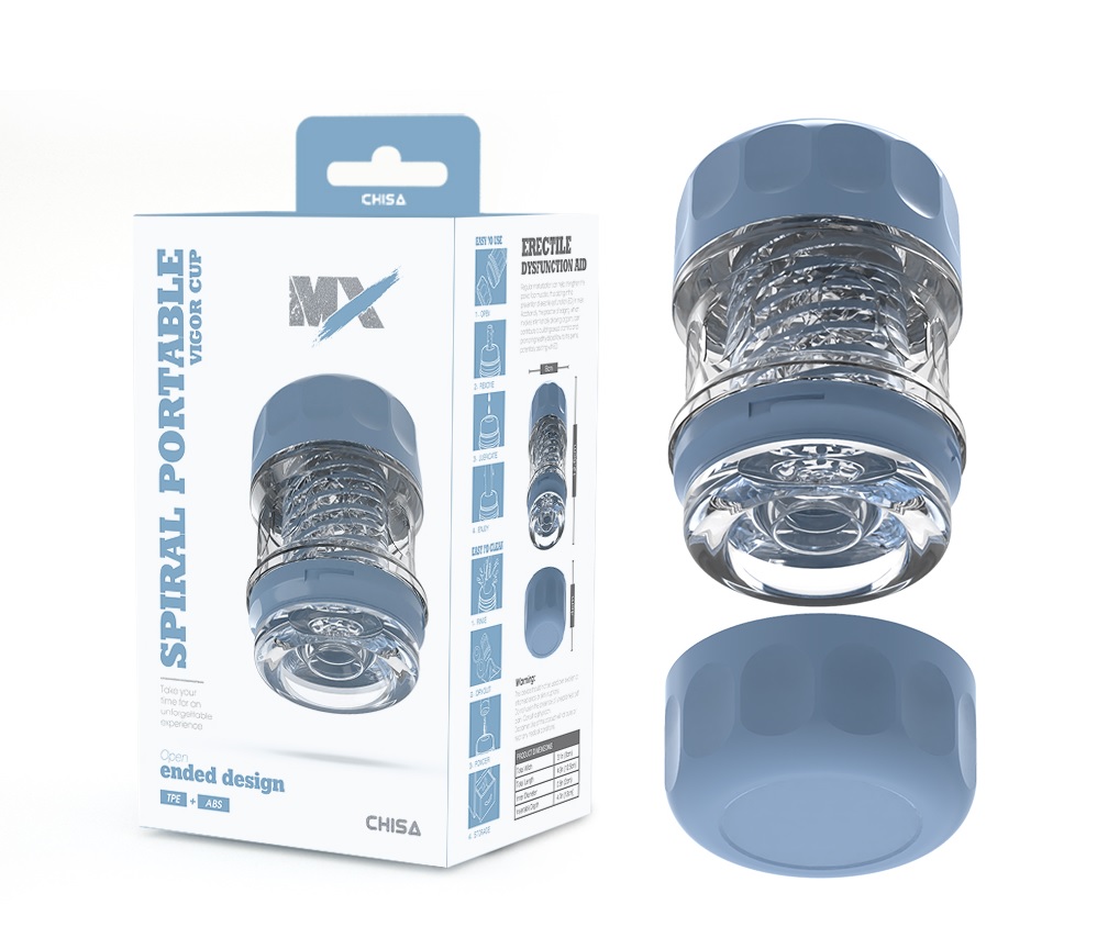 Spiral portable cup masturbator with open ended design
Supe... Chisa - Vigor Cup Masturbator - Blue photo-2