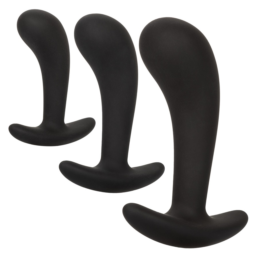 Delve into the world of anal exploration with the Silicone P... CEN - Prostate Plug Kit - Black photo-3